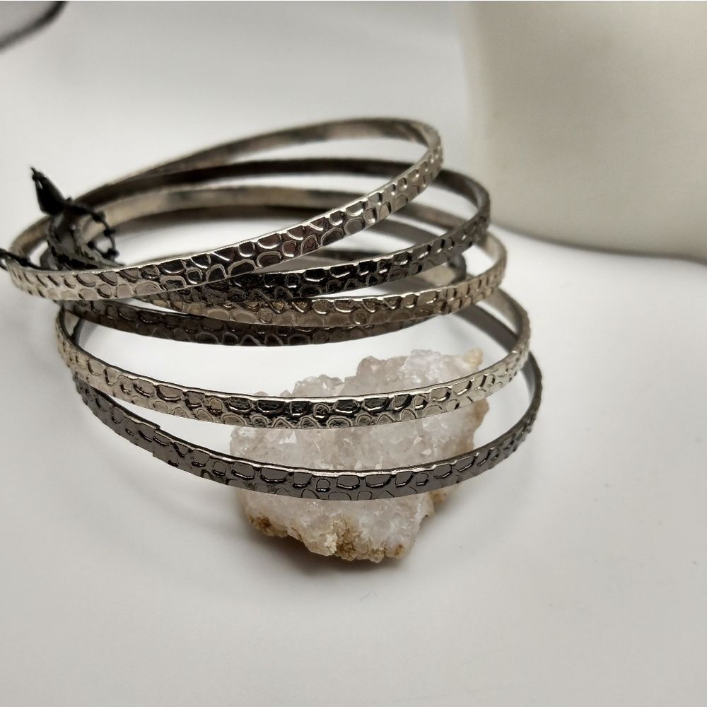 DarkΒ academia silverβbracelet stackβ